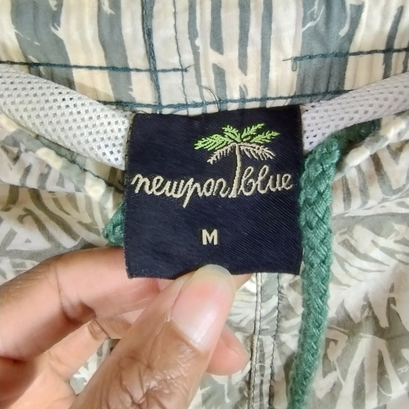 -Newport Blue Hawaiian Tribal tropical Board Shorts Swim Trunks Mens Size M - Picture 6 of 14